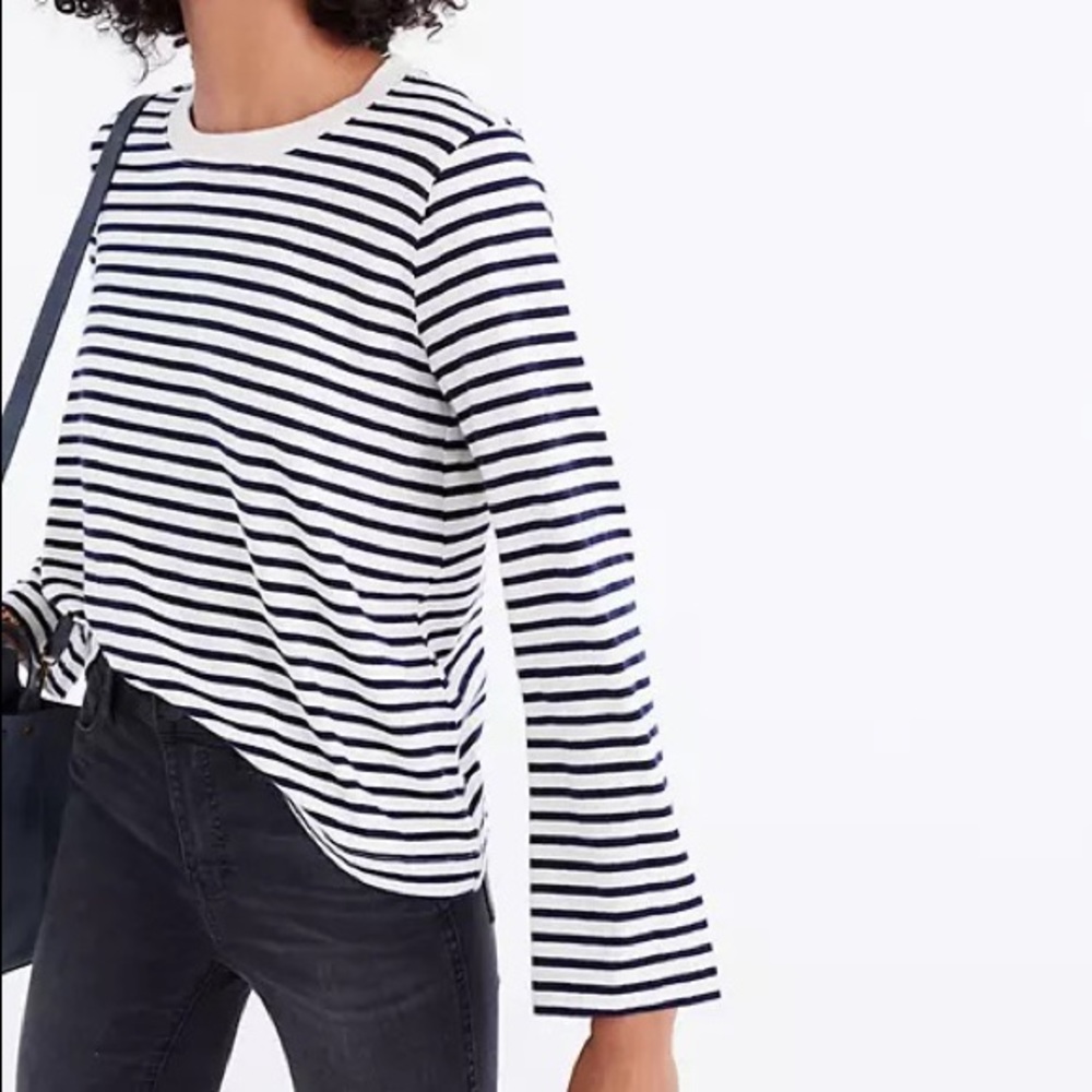 Madewell x Rivet & Thread Striped Bell Sleeve Tee
